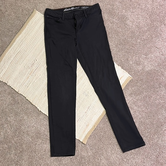 Eddie Bauer slightly curly slim straight Black Jeans size 2 - Picture 1 of 5